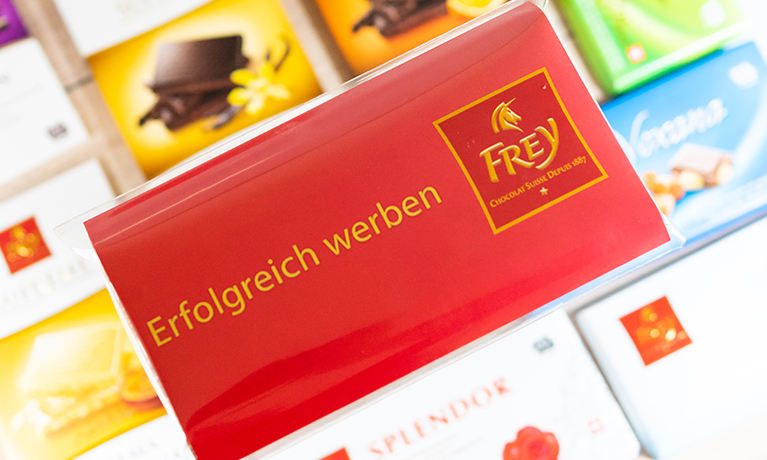 Webegeschenke Schokoladentafel mit Logo